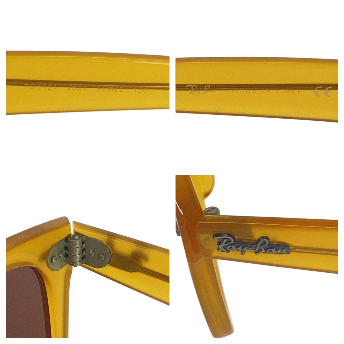 16604
Ray-Ban レイバン イエロー シルバー金具 プラスチック RB5121 2027 50□22 150 サングラスフレーム  メンズ