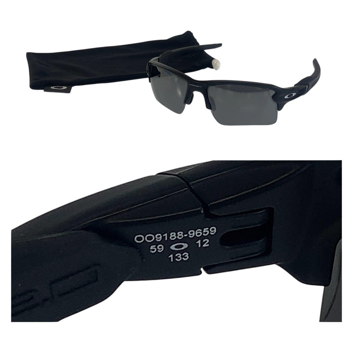 16606
OAKLEY オークリー ミラーレンズ ブラック 黒 シルバー金具 プラスチック / シリコン ⚪︎⚪︎9188 9659 59 12 133 サングラス スクエア  メンズ