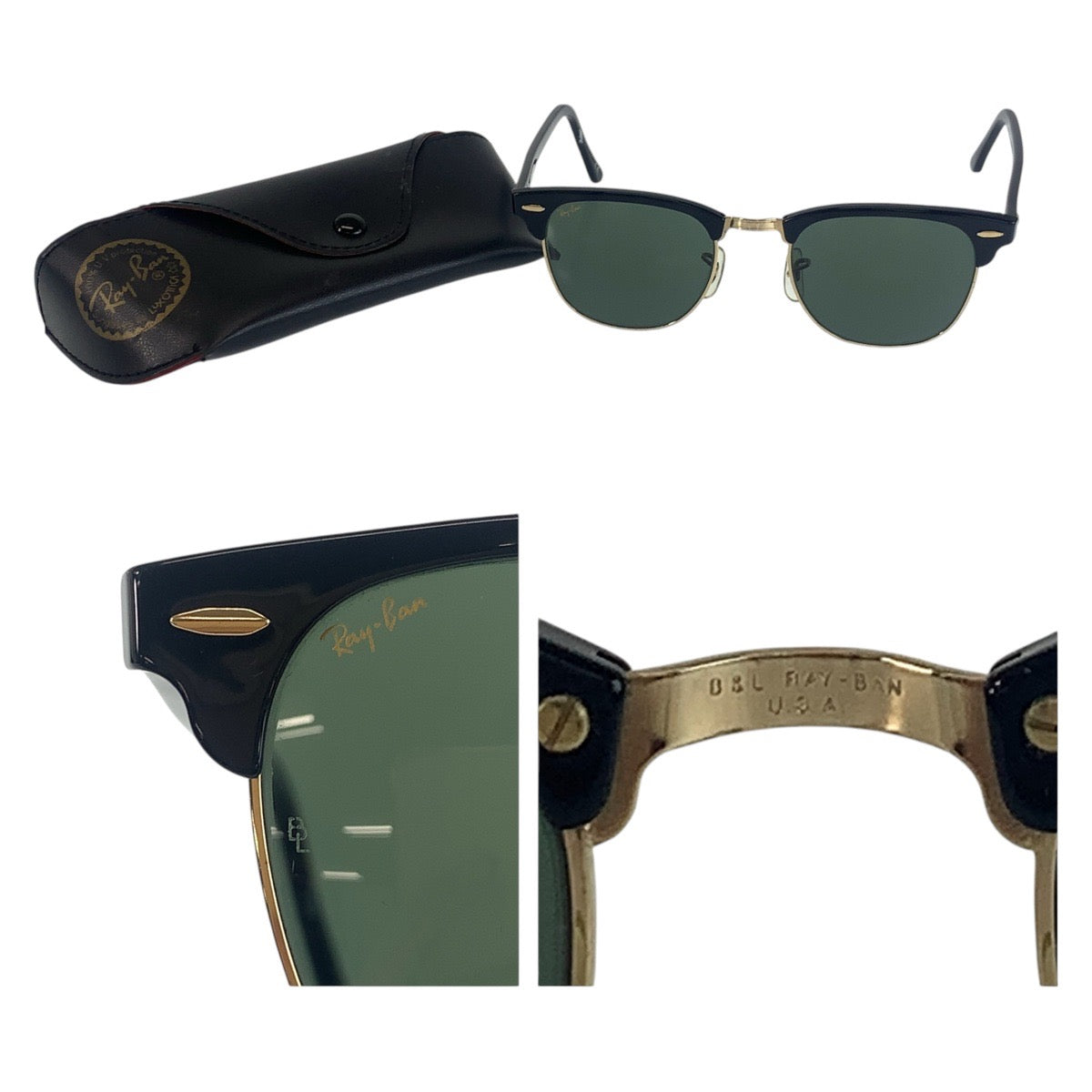 16612
Ray-Ban レイバン ヴィンテージ ボシュロム クラブマスター ブラック 黒 ゴールド金具 プラスチック / メタル W1115 XTAM サングラス 男女兼用 ウェリントン  メンズ ABP17