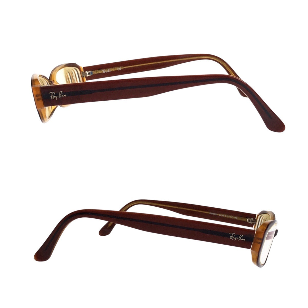 16614
Ray-Ban レイバン ブラウン シルバー金具 プラスチック 5097 2233 51□17 145 メガネフレーム  メンズ AB5