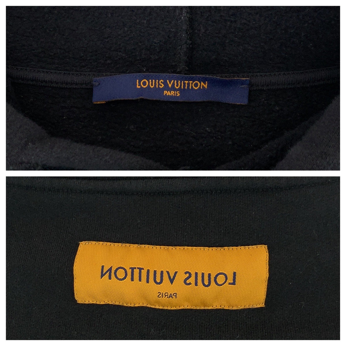 17269
LOUIS VUITTON ルイヴィトン 1A9SVO ロゴ グラフィックフーディ  サイズXXL ブラック 黒 ホワイト コットン RM221 IHN HMY78W パーカー フーディー  メンズ A70