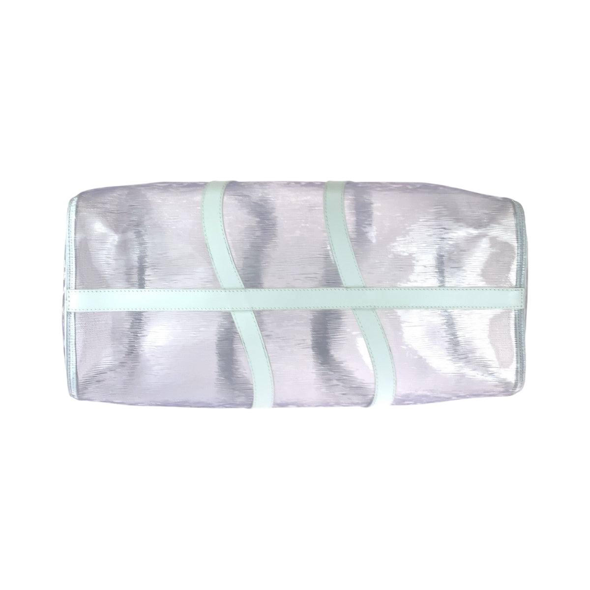 16618
LOUIS VUITTON ルイ ヴィトン エピ プラージュ キーポル50 バンドリエール 男女兼用 クリア ホワイト金具 ビニール M55814 ボストンバッグ ショルダーバッグ メンズ SA220