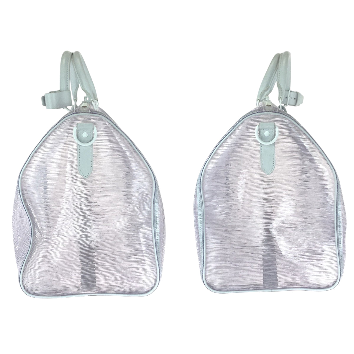 16618
LOUIS VUITTON ルイ ヴィトン エピ プラージュ キーポル50 バンドリエール 男女兼用 クリア ホワイト金具 ビニール M55814 ボストンバッグ ショルダーバッグ メンズ SA220