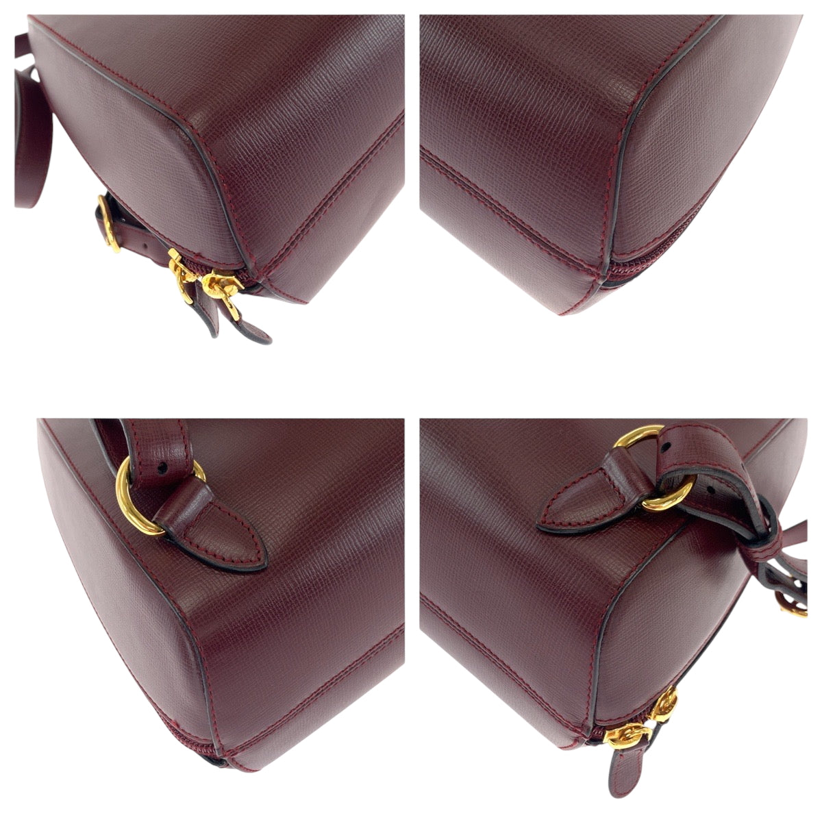 16619
CARTIER カルティエ マストライン ボルドー ゴールド金具 レザー リュックサック バックパック レディース SA72