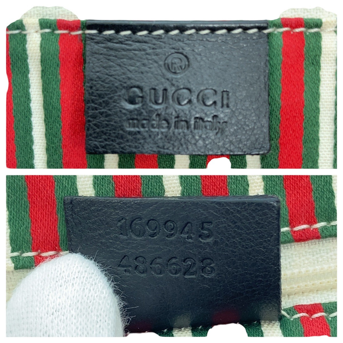 16620
GUCCI グッチ ニューブリット ブラック 黒 ゴールド金具 GGキャンバス / レザー 169945 トートバッグ ショルダーバッグ  レディース A48