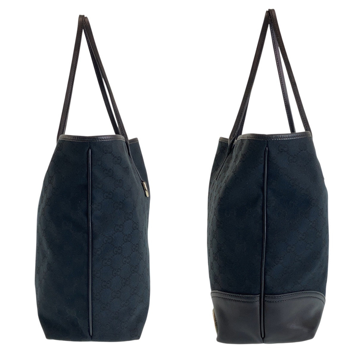 16620
GUCCI グッチ ニューブリット ブラック 黒 ゴールド金具 GGキャンバス / レザー 169945 トートバッグ ショルダーバッグ  レディース A48