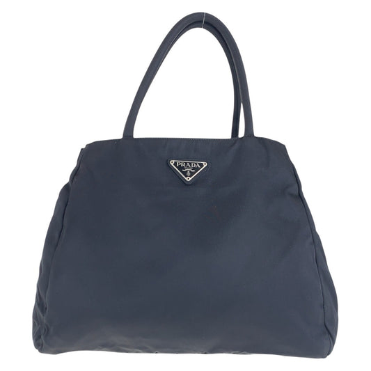 16623
PRADA プラダ テスート 三角ロゴプレート ブラック 黒 シルバー金具 ナイロン トートバッグ ハンドバッグ  レディース ABP38