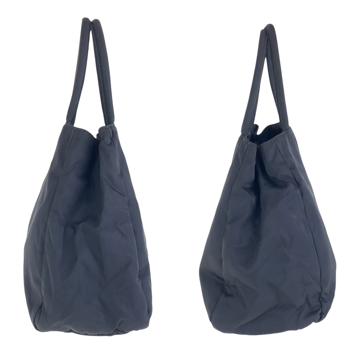 16623
PRADA プラダ テスート 三角ロゴプレート ブラック 黒 シルバー金具 ナイロン トートバッグ ハンドバッグ  レディース ABP38