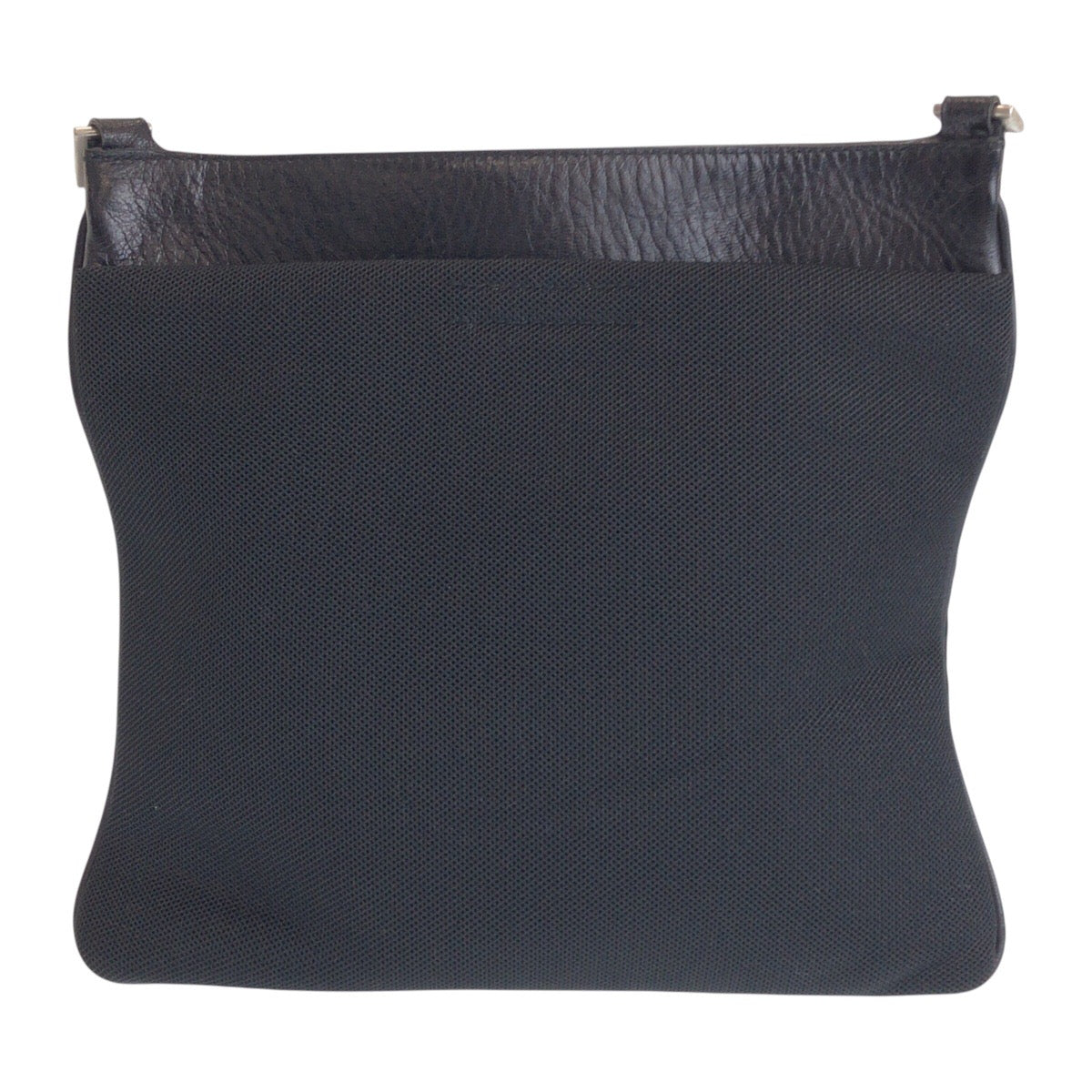 16624
PRADA プラダ ブラック 黒 シルバー金具 ナイロン / レザー ショルダーバッグ ポシェット  レディース ABP33