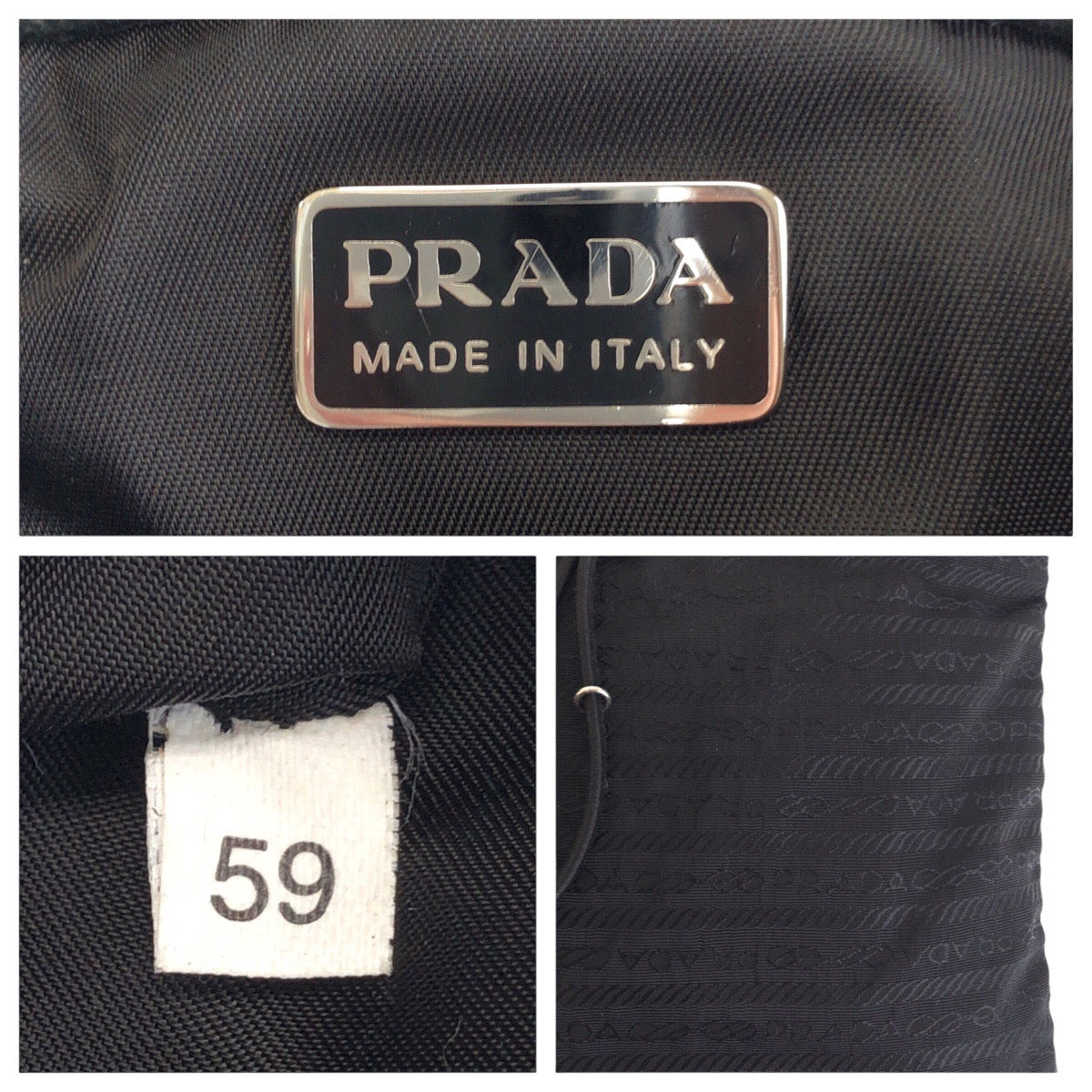 16624
PRADA プラダ ブラック 黒 シルバー金具 ナイロン / レザー ショルダーバッグ ポシェット  レディース ABP33