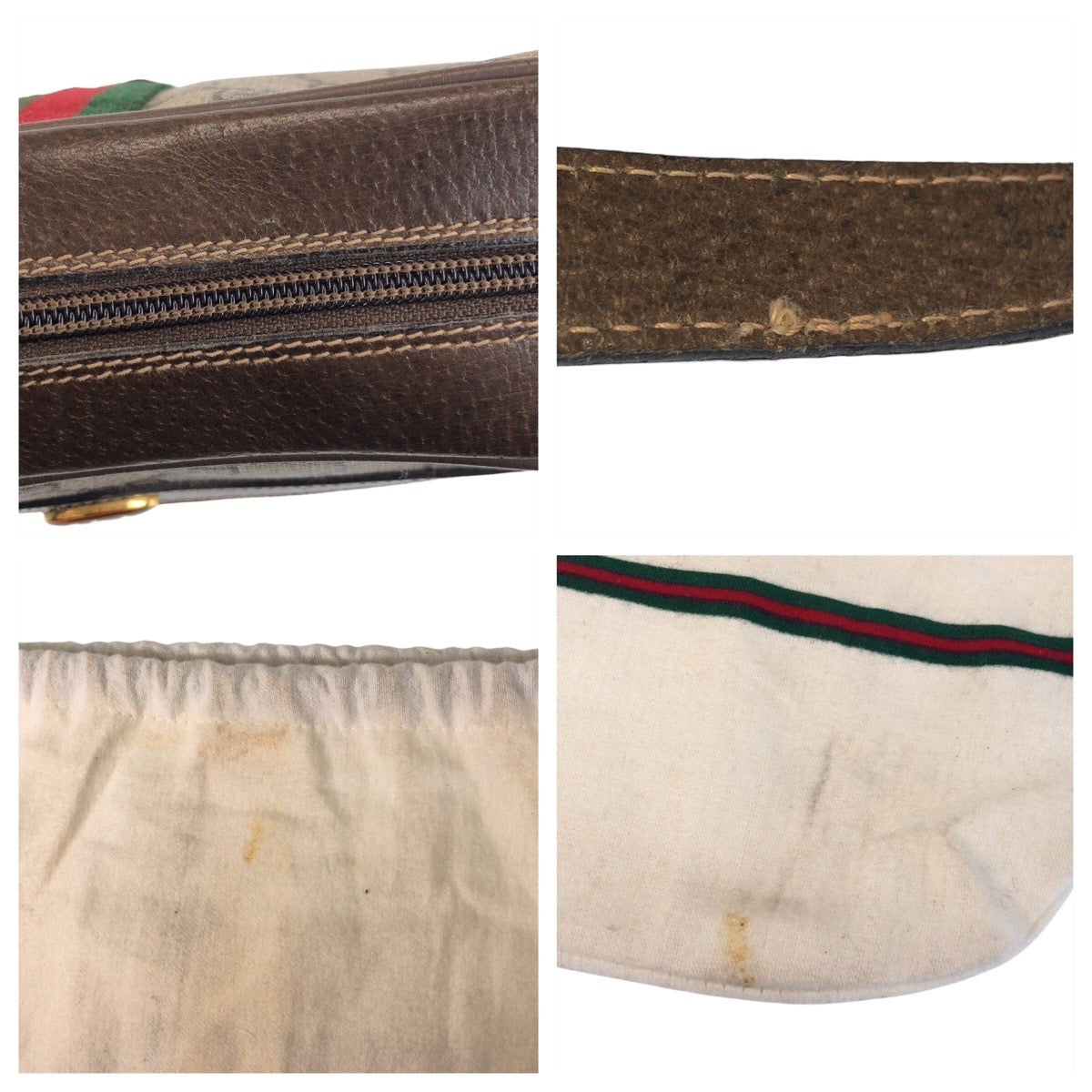 16629
GUCCI グッチ ヴィンテージ シェリーライン オールドグッチ ベージュ ブラウン ゴールド金具 GGスプリームキャンバス / レザー 65 02 004 ショルダーバッグ ポシェット  レディース