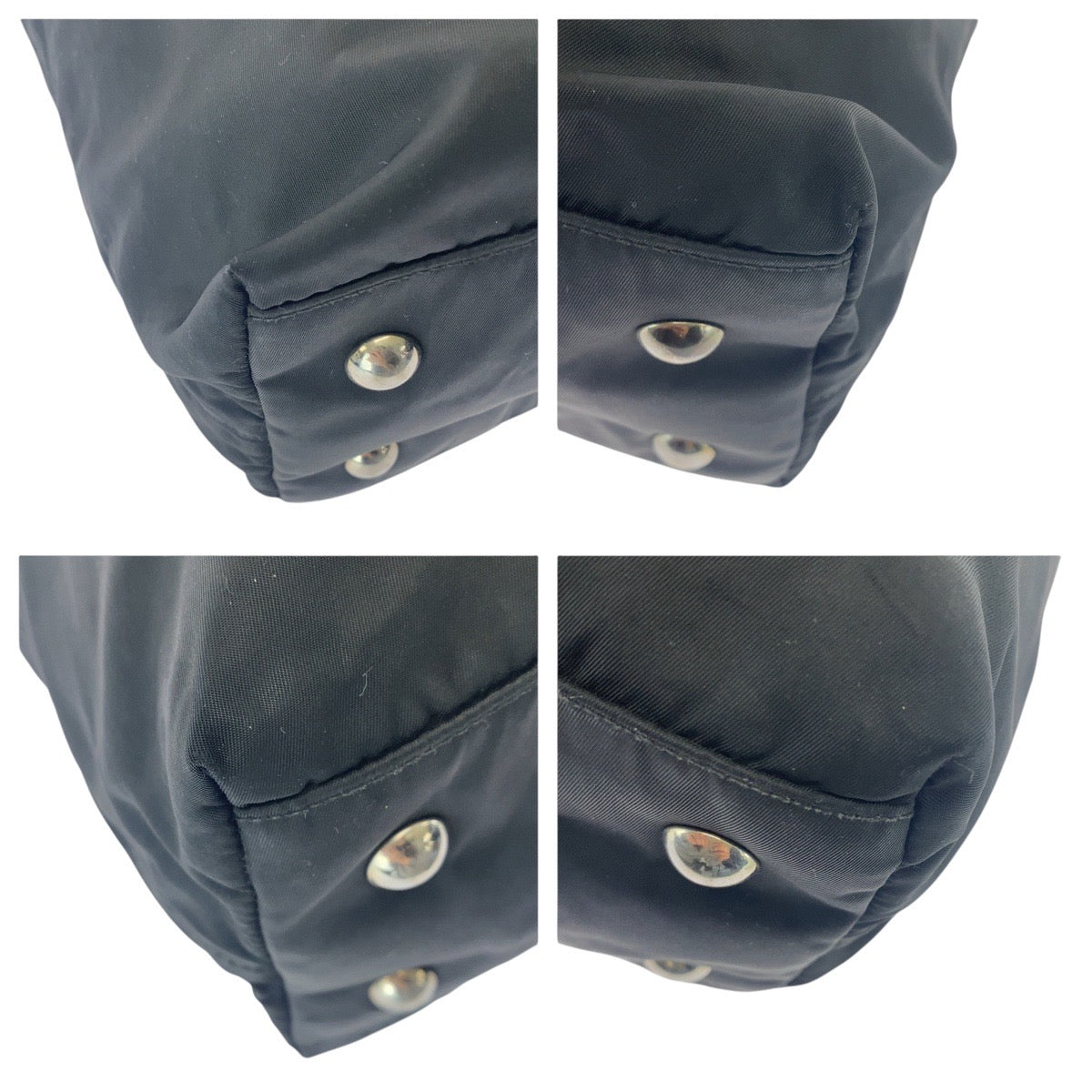 16630
PRADA プラダ テスート 三角ロゴプレート ブラック 黒 シルバー金具 ナイロン トートバッグ ショルダーバッグ 2WAY  メンズ ABP48