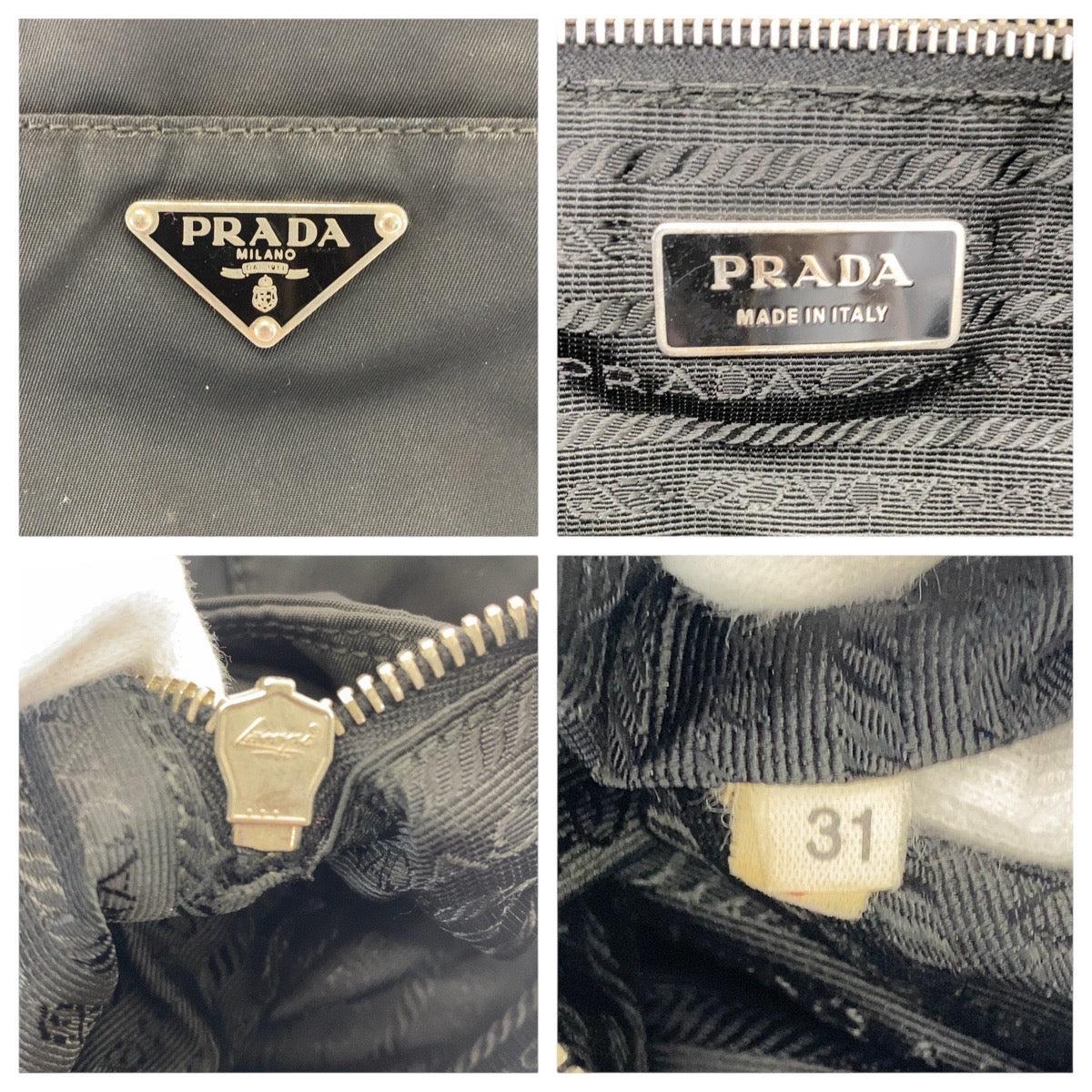 16630
PRADA プラダ テスート 三角ロゴプレート ブラック 黒 シルバー金具 ナイロン トートバッグ ショルダーバッグ 2WAY  メンズ ABP48
