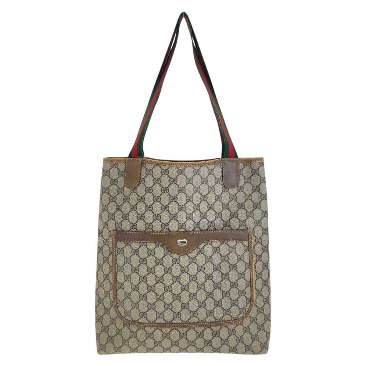16633
GUCCI グッチ ヴィンテージ オールドグッチ シェリーライン インターロッキング ブラウン GGスプリームキャンバス / レザー 39 02 003 トートバッグ ショルダーバッグ 男女兼用  レディース AB14