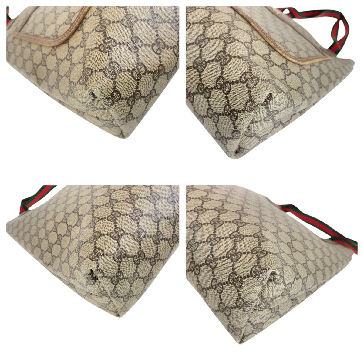 16633
GUCCI グッチ ヴィンテージ オールドグッチ シェリーライン インターロッキング ブラウン GGスプリームキャンバス / レザー 39 02 003 トートバッグ ショルダーバッグ 男女兼用  レディース AB14