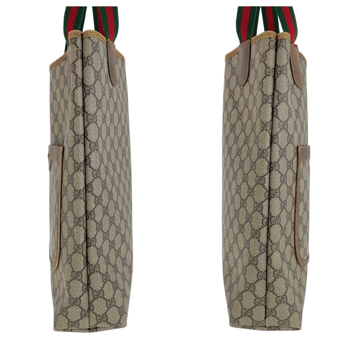 16633
GUCCI グッチ ヴィンテージ オールドグッチ シェリーライン インターロッキング ブラウン GGスプリームキャンバス / レザー 39 02 003 トートバッグ ショルダーバッグ 男女兼用  レディース