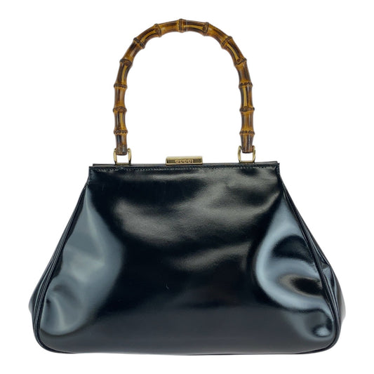 16635
GUCCI グッチ バンブー ブラック 黒 ゴールド金具 レザー 000 2046 0296 ハンドバッグ ショルダーバッグ  レディース AB39
