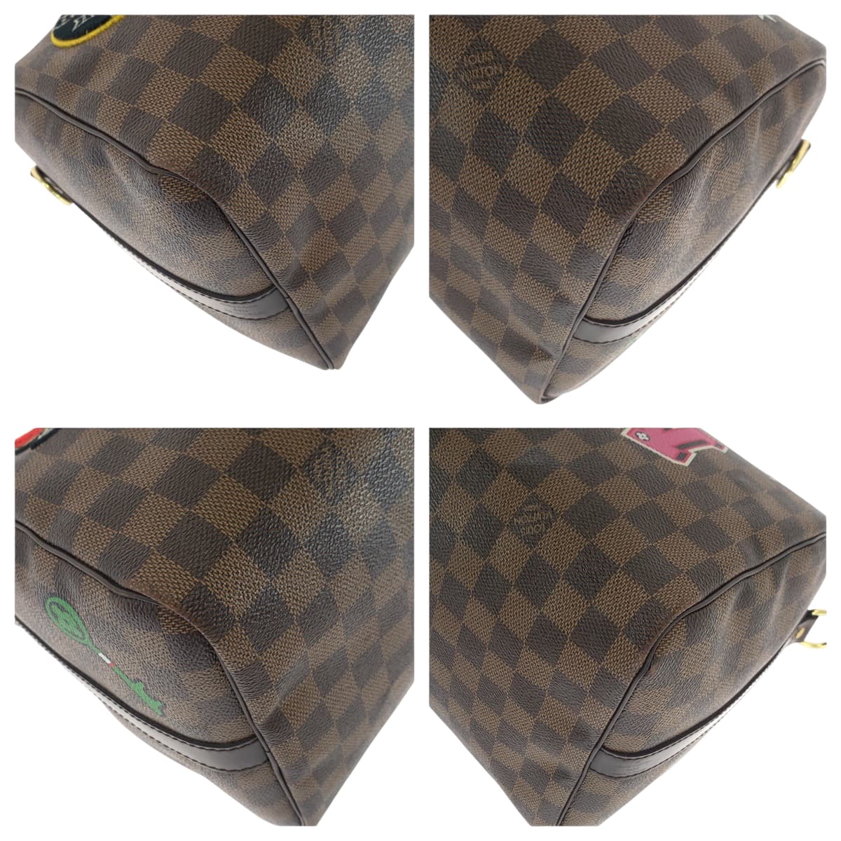 16638
LOUIS VUITTON ルイヴィトン ダミエ スピーディ30 バンドリエール パッチーズ ブラウン マルチカラー ゴールド金具 PVC N40060 ハンドバッグ ショルダーバッグ ミニボストンバッグ 2way  レディース