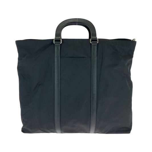 16640
PRADA プラダ テスート 三角ロゴプレート ブラック 黒 シルバー金具 ナイロン VA0523 ハンドバッグ トートバッグ ビジネスバッグ  メンズ A48