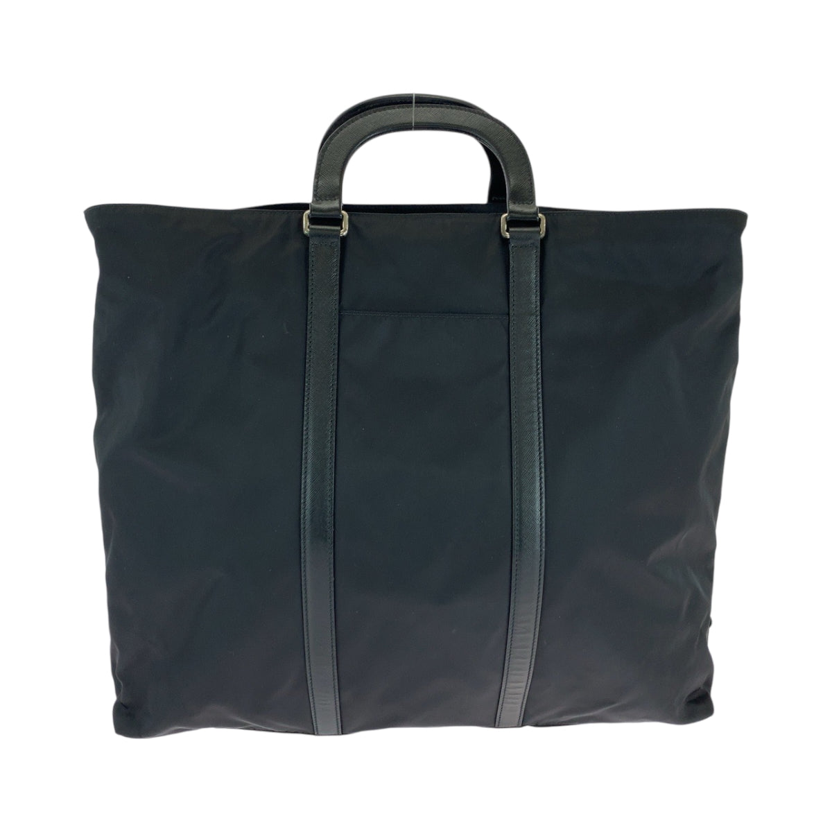 16640
PRADA プラダ テスート 三角ロゴプレート ブラック 黒 シルバー金具 ナイロン VA0523 ハンドバッグ トートバッグ ビジネスバッグ メンズ A48