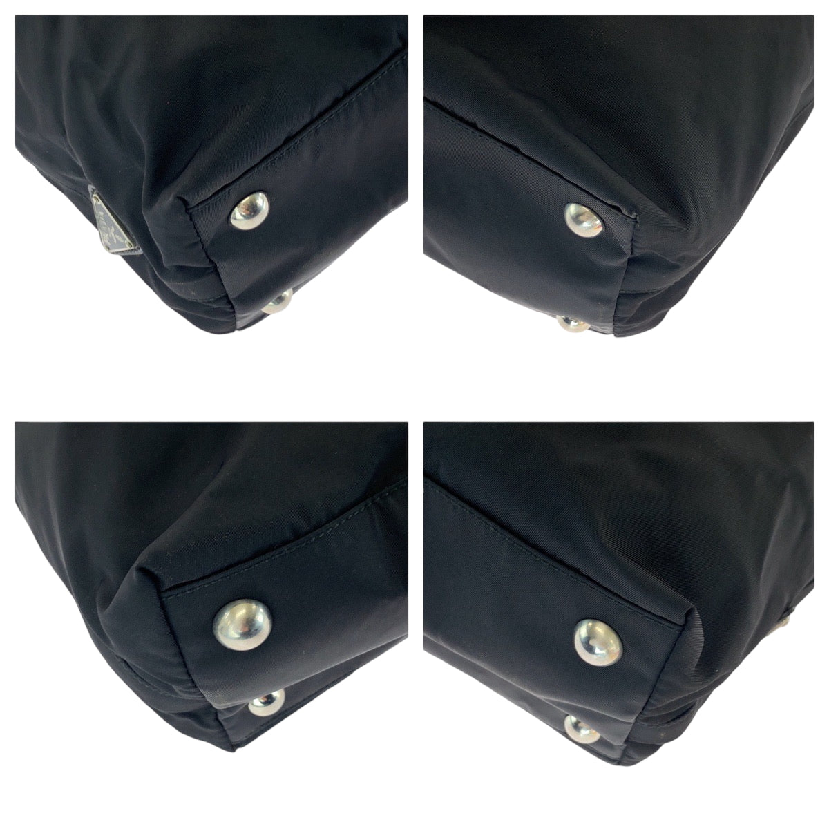16640
PRADA プラダ テスート 三角ロゴプレート ブラック 黒 シルバー金具 ナイロン VA0523 ハンドバッグ トートバッグ ビジネスバッグ メンズ A48