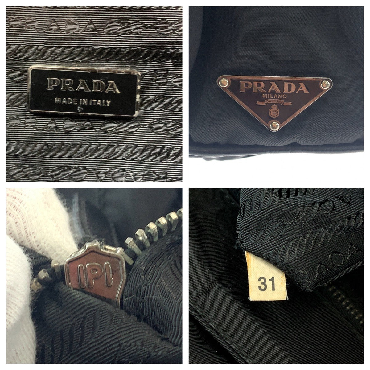 16644
PRADA プラダ テスート 三角ロゴプレート ブラック 黒 シルバー金具 ナイロン ショルダーバッグ メッセンジャーバッグ  メンズ ABP56