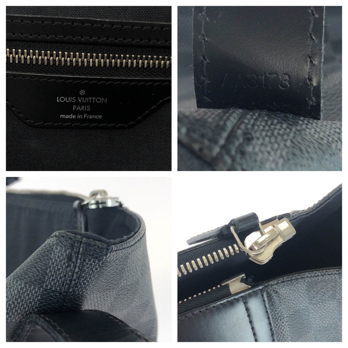16649
LOUIS VUITTON ルイヴィトン ダミエ グラフィット ネオ グリニッジ ブラック 黒 グレー シルバー金具 PVC N41164 ボストンバッグ ショルダーバッグ 2way  メンズ A180