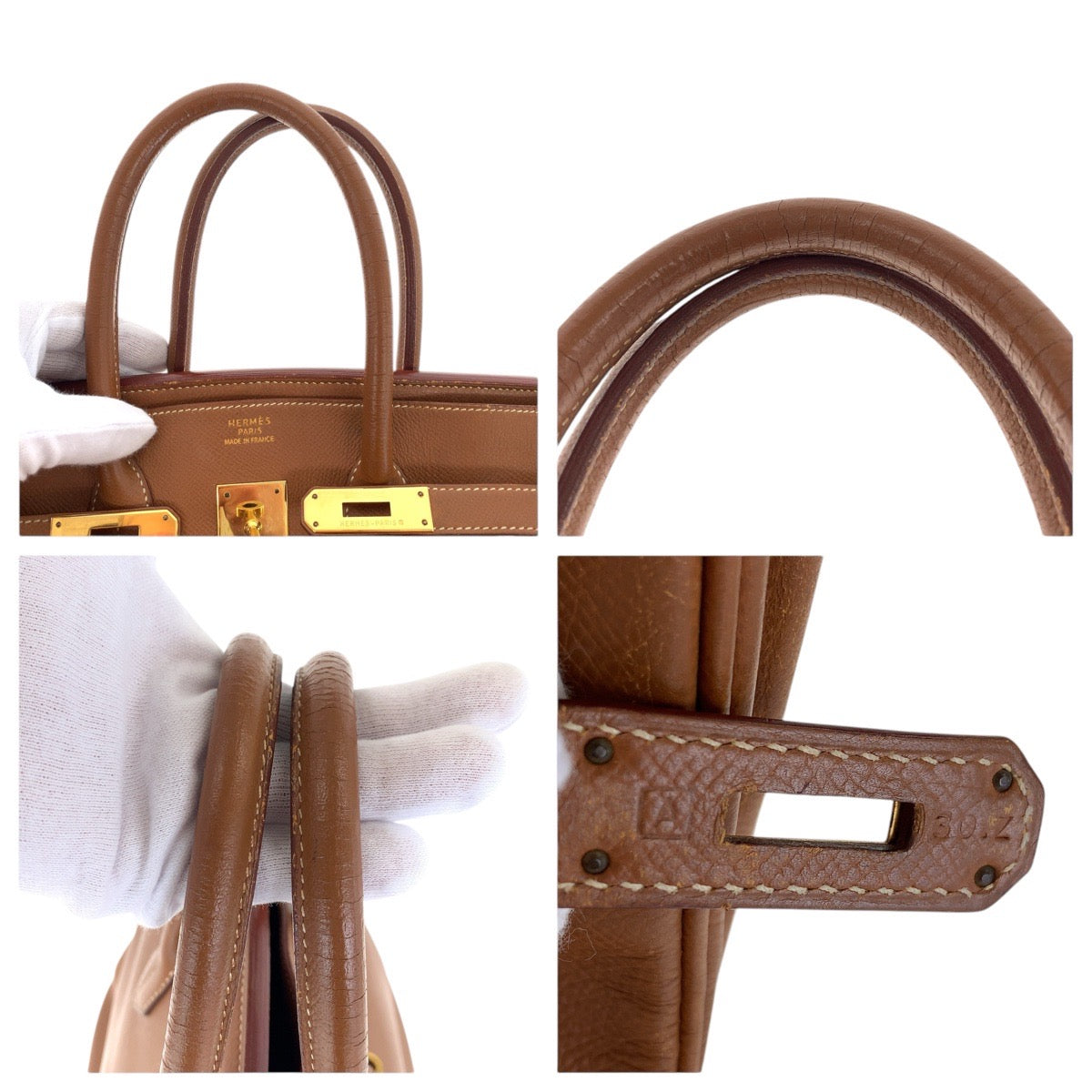 16650
HERMES エルメス ヴィンテージ バーキン 35 ゴールド ブラウン ゴールド金具 クシュベル ハンドバッグ トートバッグ ◻︎A刻印  レディース