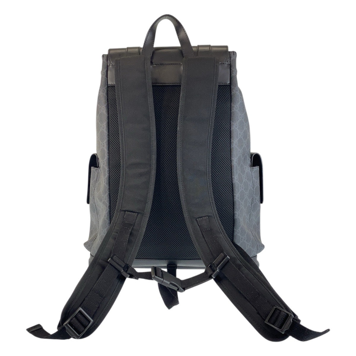 16651
GUCCI グッチ シェリーライン ブラック 黒 シルバー金具 GGスプリームキャンバス / レザー 495563 リュックサック バックパック  メンズ ABP130
