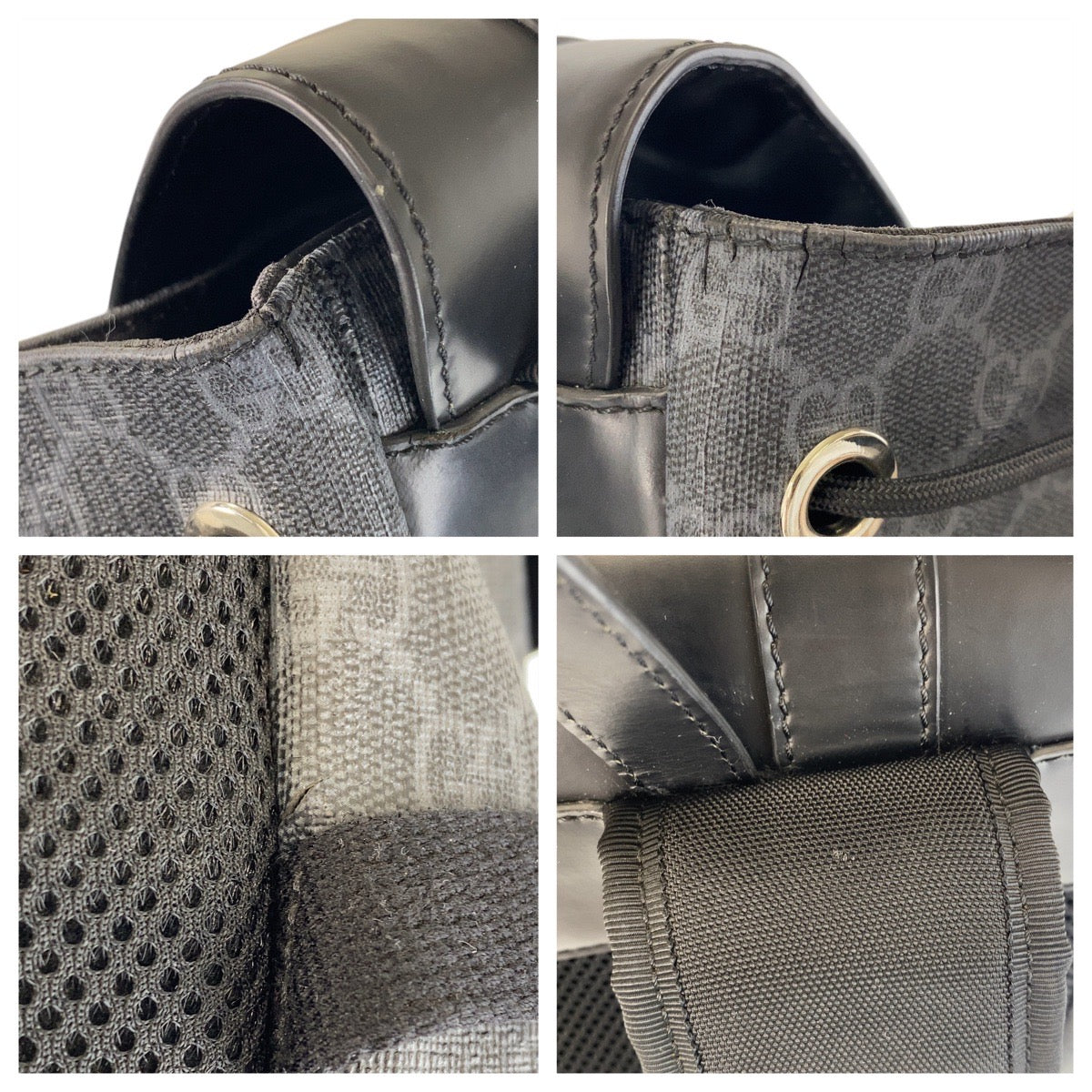 16651
GUCCI グッチ シェリーライン ブラック 黒 シルバー金具 GGスプリームキャンバス / レザー 495563 リュックサック バックパック  メンズ ABP130