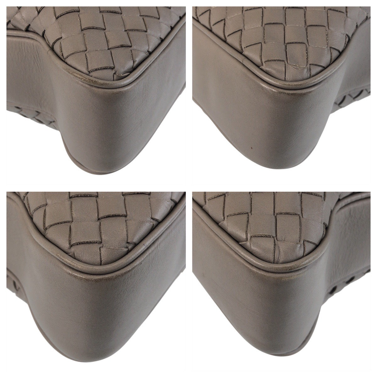 16652
BOTTEGAVENETA ボッテガヴェネタ イントレチャート グレー レザー ビジネスバッグ ショルダーバッグ 2way  メンズ