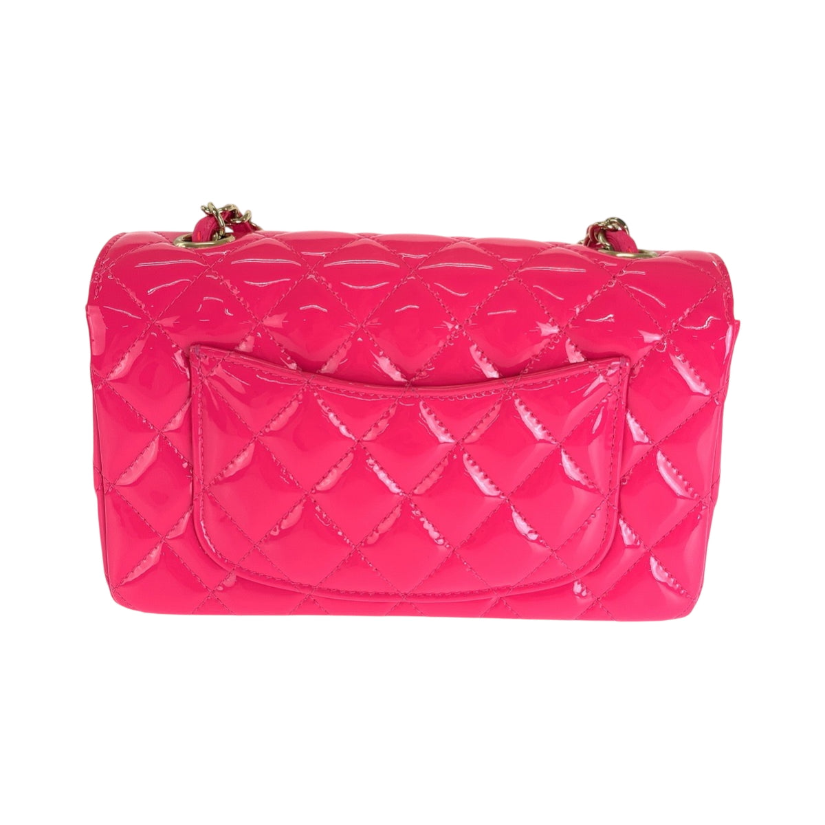 16653
CHANEL シャネル マトラッセ シングルフラップ ココマーク ターンロック ピンク ゴールド金具 パテントレザー A69900 チェーンショルダーバッグ レディース A458