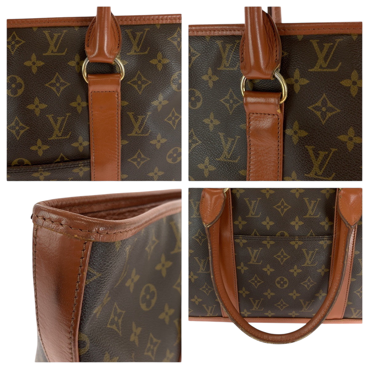 16655
LOUIS VUITTON ルイヴィトン モノグラム ウィークエンドPM ブラウン ゴールド金具 PVC M42425 トートバッグ ショルダーバッグ  レディース AB42