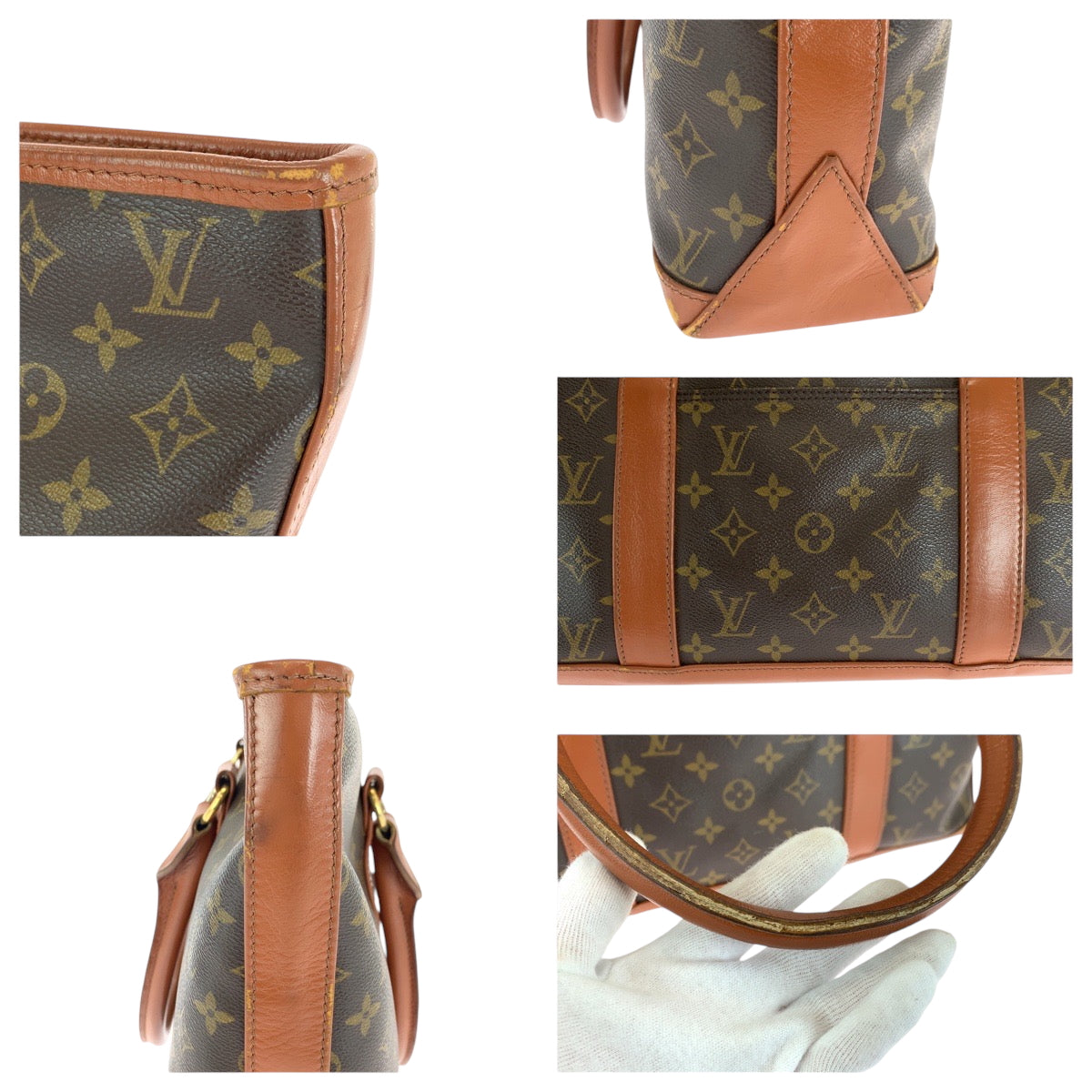 16655
LOUIS VUITTON ルイヴィトン モノグラム ウィークエンドPM ブラウン ゴールド金具 PVC M42425 トートバッグ ショルダーバッグ  レディース AB42