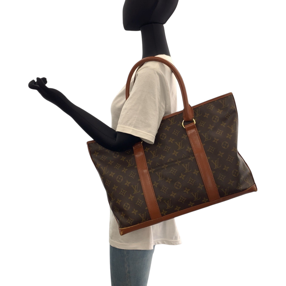 16655
LOUIS VUITTON ルイヴィトン モノグラム ウィークエンドPM ブラウン ゴールド金具 PVC M42425 トートバッグ ショルダーバッグ  レディース AB42