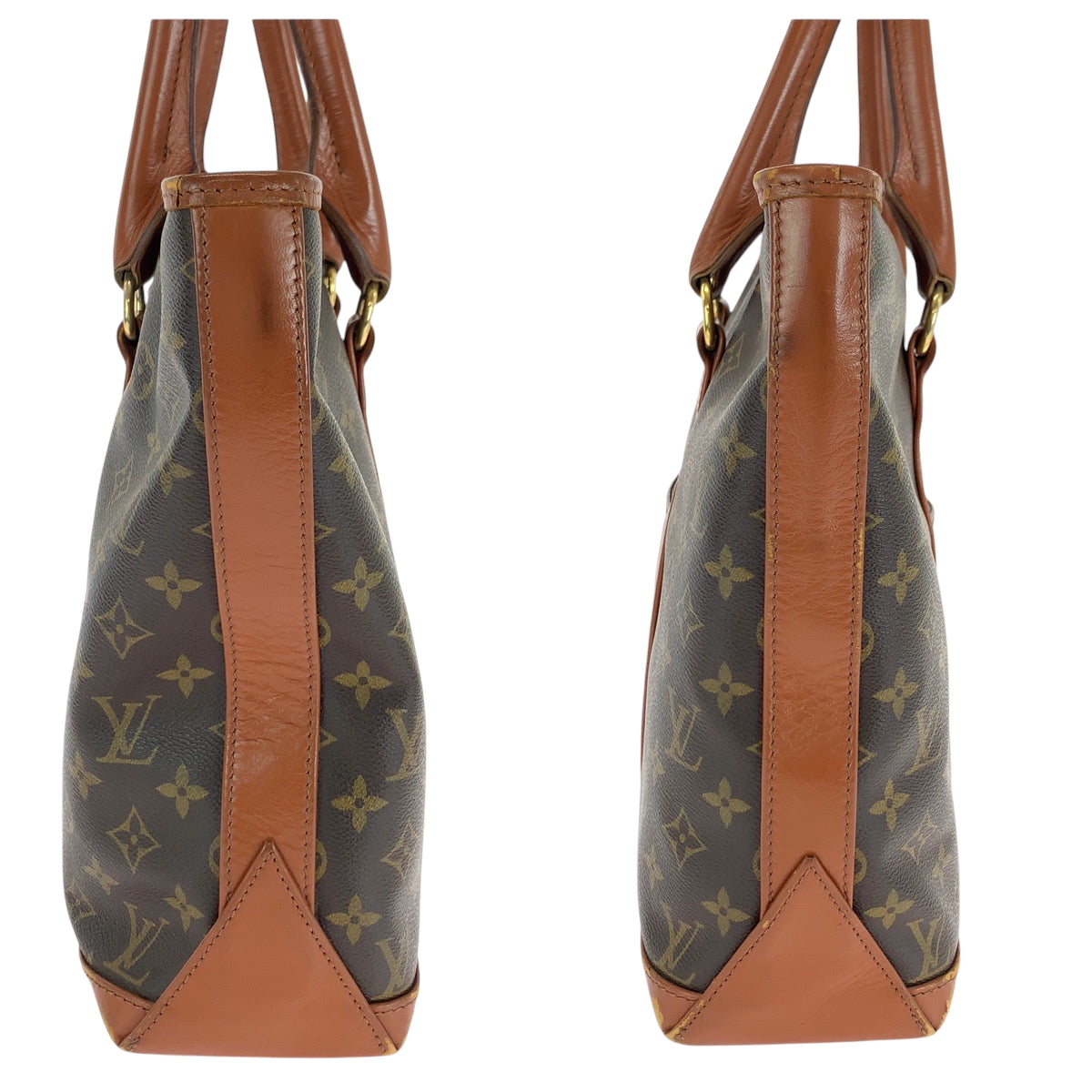 16655
LOUIS VUITTON ルイヴィトン モノグラム ウィークエンドPM ブラウン ゴールド金具 PVC M42425 トートバッグ ショルダーバッグ  レディース AB42