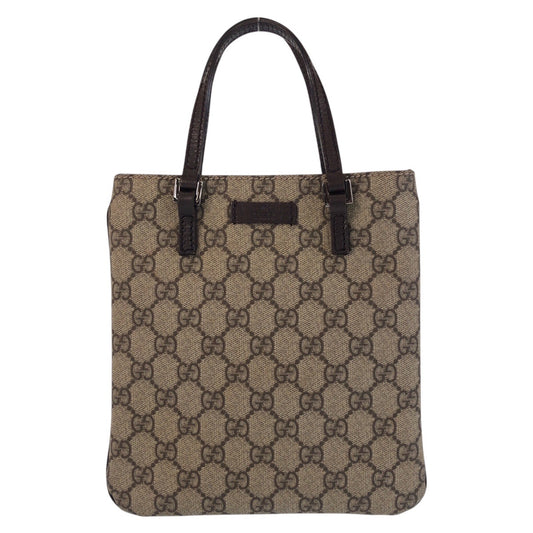 16659
GUCCI グッチ ベージュ ブラウン GGスプリームキャンバス / レザー 114600 トートバッグ ハンドバッグ  レディース