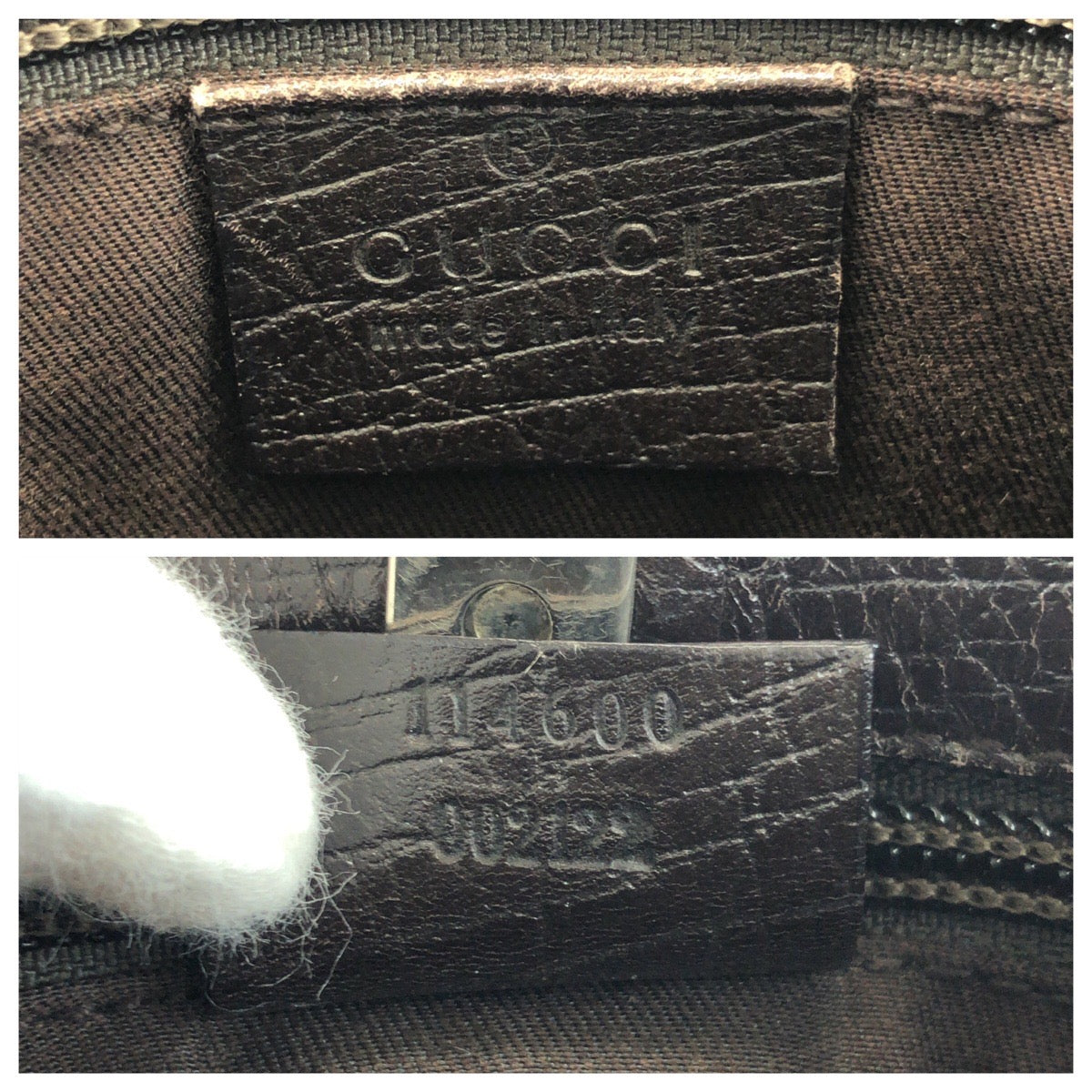 16659
GUCCI グッチ ベージュ ブラウン GGスプリームキャンバス / レザー 114600 トートバッグ ハンドバッグ  レディース