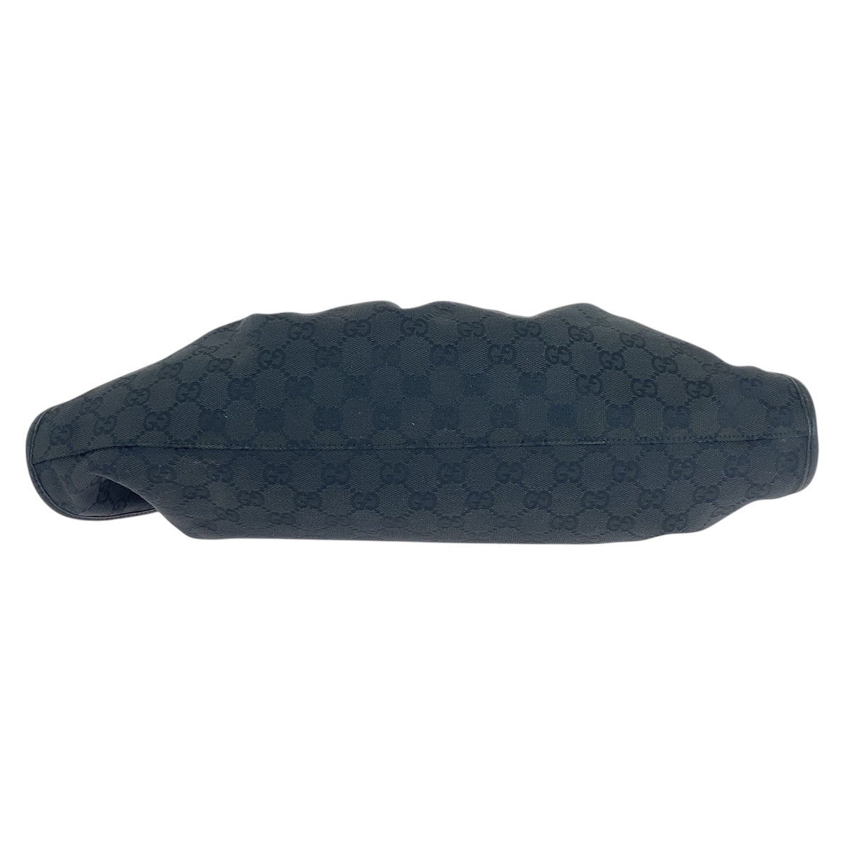 16660
GUCCI グッチ ブラック 黒 シルバー金具 GGキャンバス / レザー 76554 ショルダーバック ハンドバッグ  レディース AB28