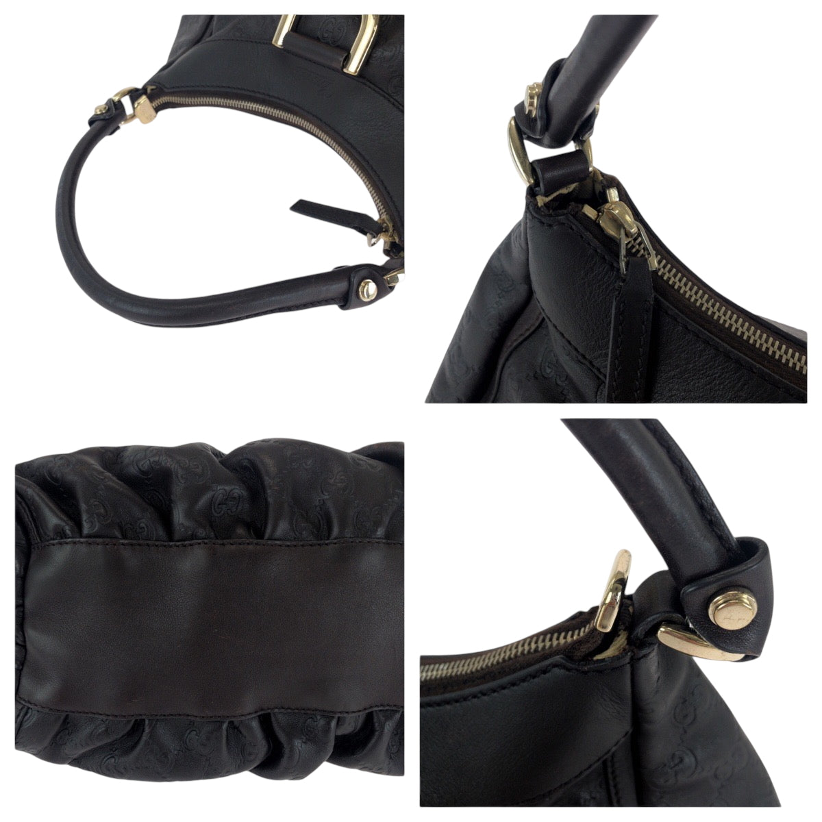 16663
GUCCI グッチ グッチシマ アビー ブラウン ゴールド金具 190525 ワンショルダーバッグ  レディース