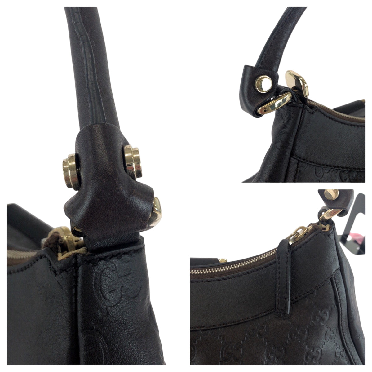 16663
GUCCI グッチ グッチシマ アビー ブラウン ゴールド金具 190525 ワンショルダーバッグ  レディース