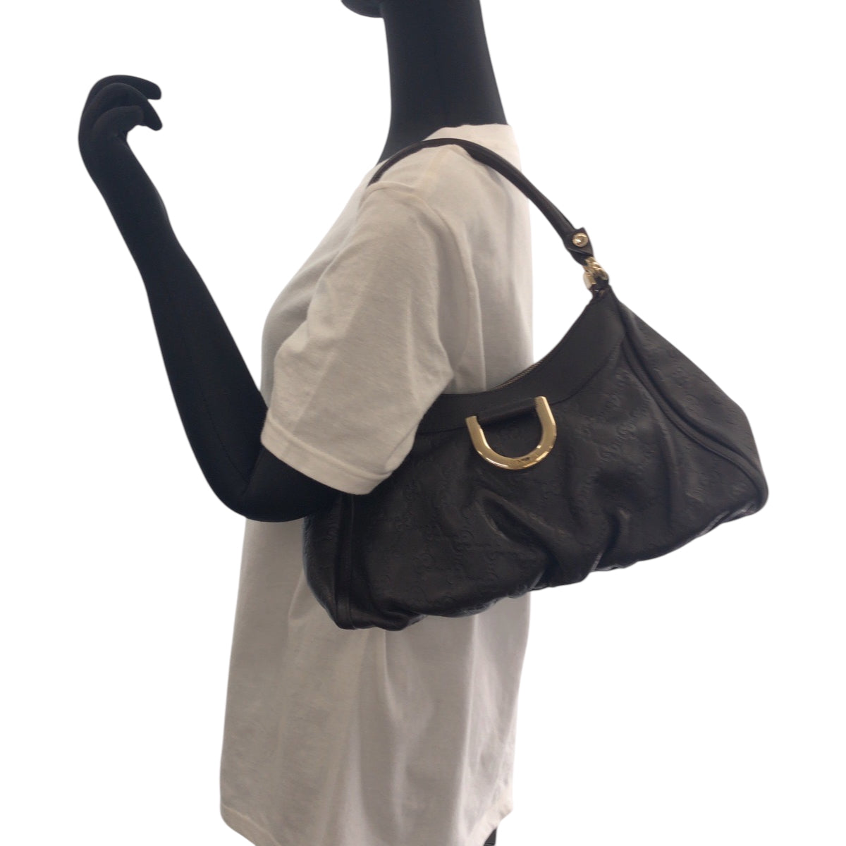 16663
GUCCI グッチ グッチシマ アビー ブラウン ゴールド金具 190525 ワンショルダーバッグ  レディース