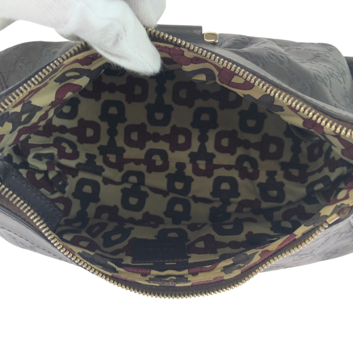 16663
GUCCI グッチ グッチシマ アビー ブラウン ゴールド金具 190525 ワンショルダーバッグ  レディース
