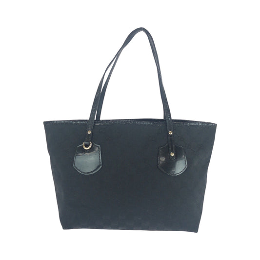 16664
GUCCI グッチ ブラック 黒 ゴールド金具 GGキャンバス 211976 トートバッグ ショルダーバッグ  レディース