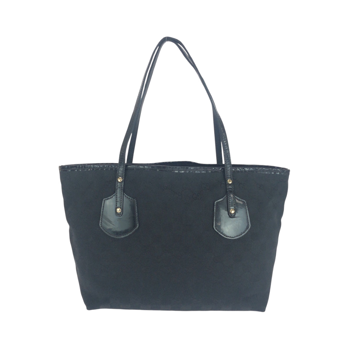 16664
GUCCI グッチ ブラック 黒 ゴールド金具 GGキャンバス 211976 トートバッグ ショルダーバッグ  レディース