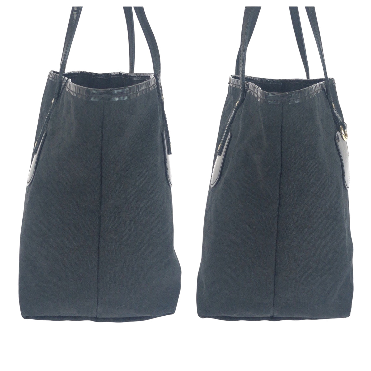 16664
GUCCI グッチ ブラック 黒 ゴールド金具 GGキャンバス 211976 トートバッグ ショルダーバッグ  レディース