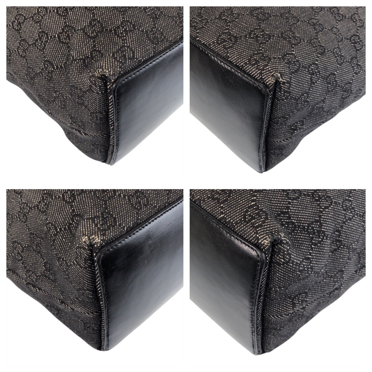 16665
GUCCI グッチ ブラック 黒 GGキャンバス / レザー 31243 トートバッグ ショルダーバッグ  レディース AB28