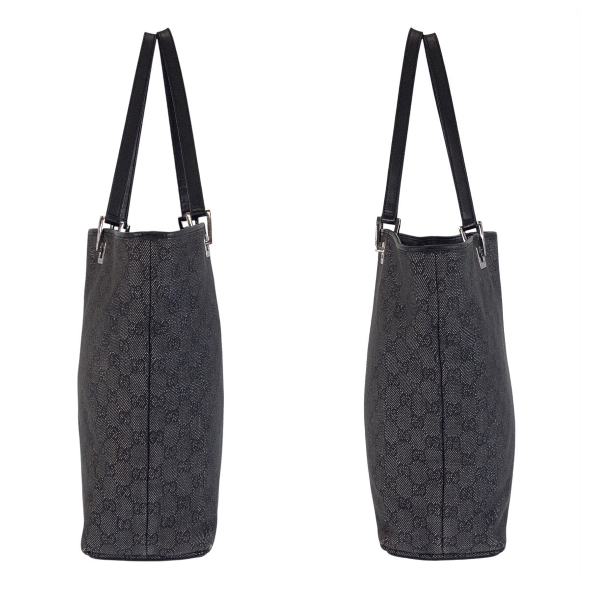 16665
GUCCI グッチ ブラック 黒 GGキャンバス / レザー 31243 トートバッグ ショルダーバッグ  レディース AB28