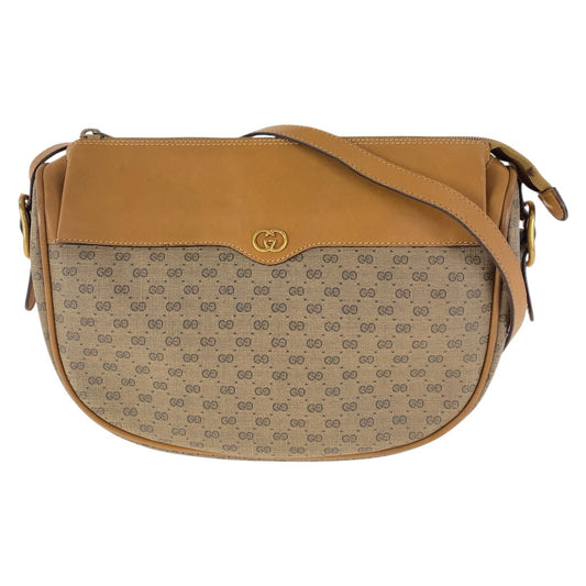16666
GUCCI グッチ ヴィンテージ オールドグッチ マイクロGG ブラウン ゴールド金具 GGスプリームキャンバス / レザー 001 115 4001 ショルダーバッグ ポシェット  レディース AB28