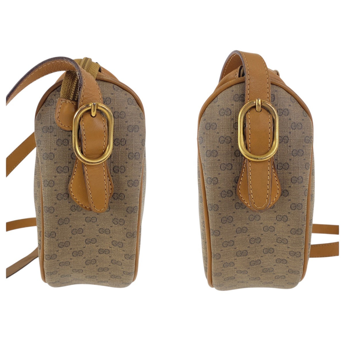 16666
GUCCI グッチ ヴィンテージ オールドグッチ マイクロGG ブラウン ゴールド金具 GGスプリームキャンバス / レザー 001 115 4001 ショルダーバッグ ポシェット  レディース AB28